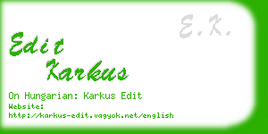 edit karkus business card